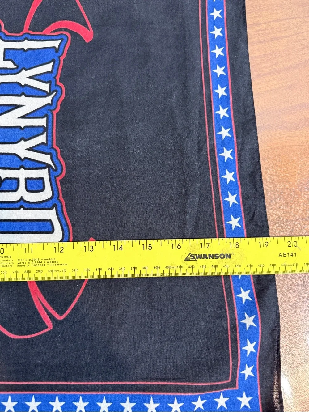 Vintage Lynyrd Skynyrd Black Graphic Bandana Scarf